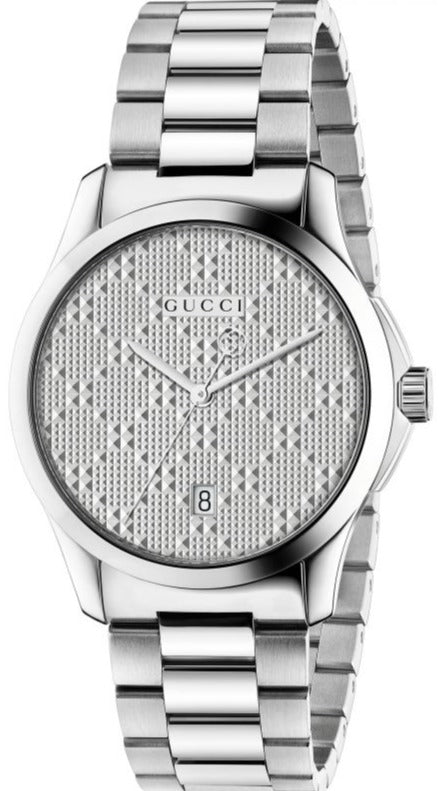 Gucci G Timeless Quartz Silver Dial Silver Steel Strap Watch For Women - YA126459 Buy Now By Gucci