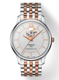 Tissot Tradition Powermatic 80 Open Heart Silver Dial Two Tone Steel Strap Watch For Men - T063.907.22.038.01 Buy Now By Tissot