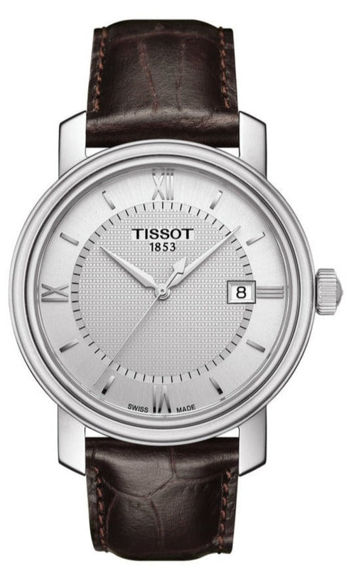Tissot T Classic Bridgeport Silver Dial Brown Leather Strap Watch For Men - T097.410.16.038.00 Buy Now By Tissot