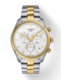 Tissot T Sport PR 100 Chronograph White Dial Two Tone Steel Strap Watch For Men - T101.417.22.031.00 Buy Now By Tissot