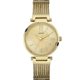 Guess Soho Champagne Dial Stainless Steel Mesh Bracelet Watch For Women - W0638L2 Buy Now By Guess
