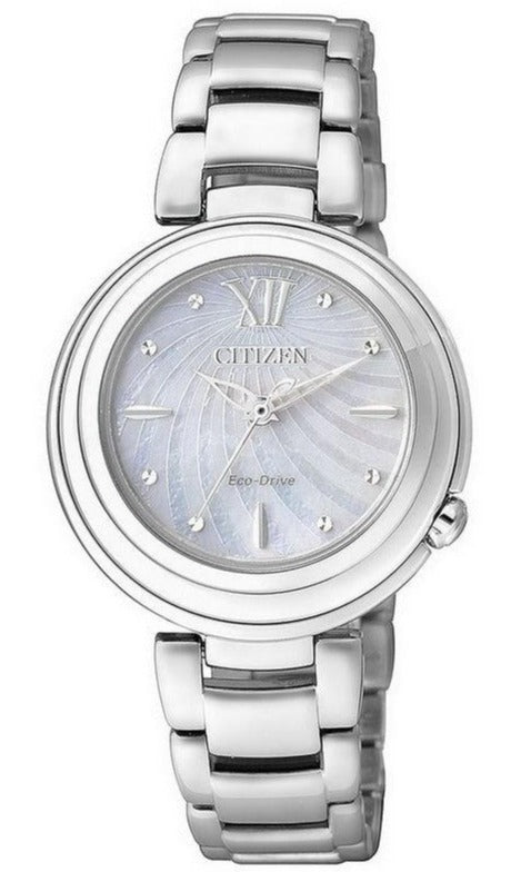 Citizen Eco Drive Silver Stainless Steel Strap Watch For Women - EM0331-52 Buy Now By Citizen