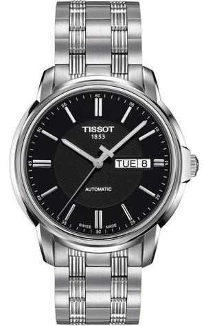 Tissot Automatics III Black Dial Silver Steel Strap Watch For Men - T065.430.11.051.00 Buy Now By Tissot
