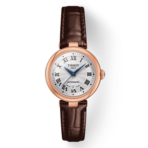 Tissot Bellissima Automatic Silver Dial Brown Leather Strap Watch For Women - T126.207.36.013.00 Buy Now By Tissot