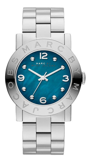 Marc Jacobs Amy Blue Dial Silver Steel Strap Watch for Women - MBM3272 Buy Now By Marc Jacobs