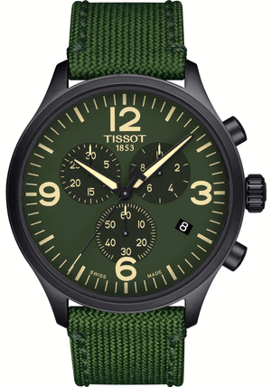 Tissot Chrono XL Green Dial Green NATO Strap Watch For Men - T116.617.37.097.00 Buy Now By Tissot