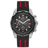Guess Octane Chronograph Black Dial Two Tone Silicone Strap Watch For Men - W1047G1 Buy Now By Guess