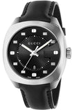 Gucci GG2570 Quartz Black Dial Black Leather Strap Watch For Men - YA142307 Buy Now By Gucci