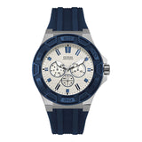 Guess Force White Dial Blue Rubber Strap Watch For Men - W0674G4 Buy Now By Guess