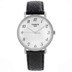 Tissot Everytime Desire Medium White Dial Black Leather Strap Watch For Men - T109.410.16.032.00 Buy Now By Tissot