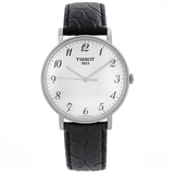 Tissot Everytime Desire Medium White Dial Black Leather Strap Watch For Men - T109.410.16.032.00 Buy Now By Tissot