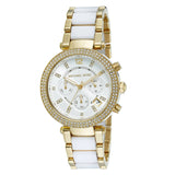Michael Kors Parker White Dial Two Tone Steel Strap Watch for Women - MK6119 Buy Now By Michael Kors