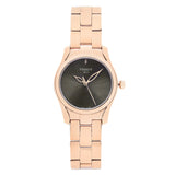 Tissot T Wave Anthracite Dial Rose Gold Steel Strap Watch For Women - T112.210.33.061.00 Buy Now By Tissot