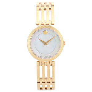 Movado Esperanza 28mm Mother of Pearl Dial Gold Steel Strap Watch For Women - 0607054 Buy Now By Movado
