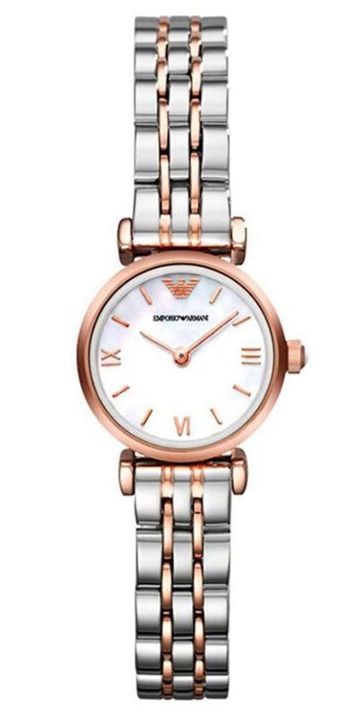 Emporio Armani Gianni Mother of Pearl Dial Two Tone Steel Strap Watch For Women - AR1764 Buy Now By Emporio Armani