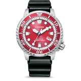Citizen Eco Drive Promaster Marine Red Dial Black Rubber Strap Watch For Men - BN0159-15X Buy Now By Citizen