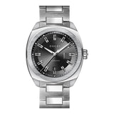 Gucci GG2570 Quartz Black Dial Silver Steel Strap Watch For Men - YA142301 Buy Now By Gucci