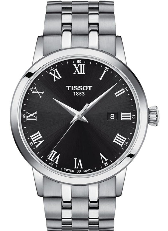 Tissot Classic Dream Black Dial Silver Steel Strap Watch For Men - T129.410.11.053.00 Buy Now By Tissot
