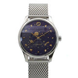 Gucci G-Timeless Motifs Moon Phase Blue Dial Silver Mesh Bracelet Watch For Men - YA126328 Buy Now By Gucci