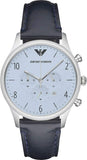 Emporio Armani Chronograph Blue Dial Blue Leather Strap Watch For Men - AR1889 Buy Now By Emporio Armani
