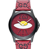 Gucci G Timeless Ghost Red Dial Red Leather Strap Watch For Men - YA1264023 Buy Now By Gucci