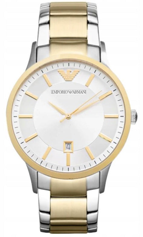 Emporio Armani Renato Silver Dial Two Tone Steel Strap Watch For Men - AR2449 Buy Now By Emporio Armani