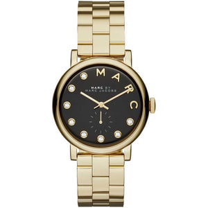 Marc Jacobs Baker Dexter Black Dial Gold Steel Strap Watch for Women - MBM3421 Buy Now By Marc Jacobs