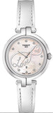 Tissot T Trend Flamingo Valentines Mother of Pearl White Dial White Leather Strap Watch For Women - T094.210.16.111.01 Buy Now By Tissot