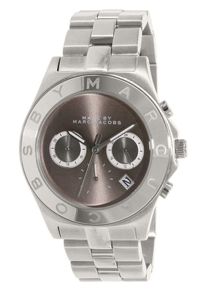 Marc Jacobs Blade Chronograph Brown Dial Silver Steel Strap Watch for Women - MBM8636 Buy Now By Marc Jacobs