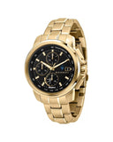 Maserati Successo Black Dial Gold Stainless Steel Watch For Men - R8873645002 Buy Now By Maserati