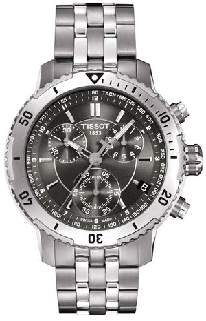 Tissot PRS 200 Grey Dial Chronograph Grey Dial Silver Steel Strap Watch For Men - T067.417.11.051.00 Buy Now By Tissot
