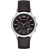 Emporio Armani Renato Chronograph Grey Dial Brown Leather Strap Watch For Men - AR2513 Buy Now By Emporio Armani
