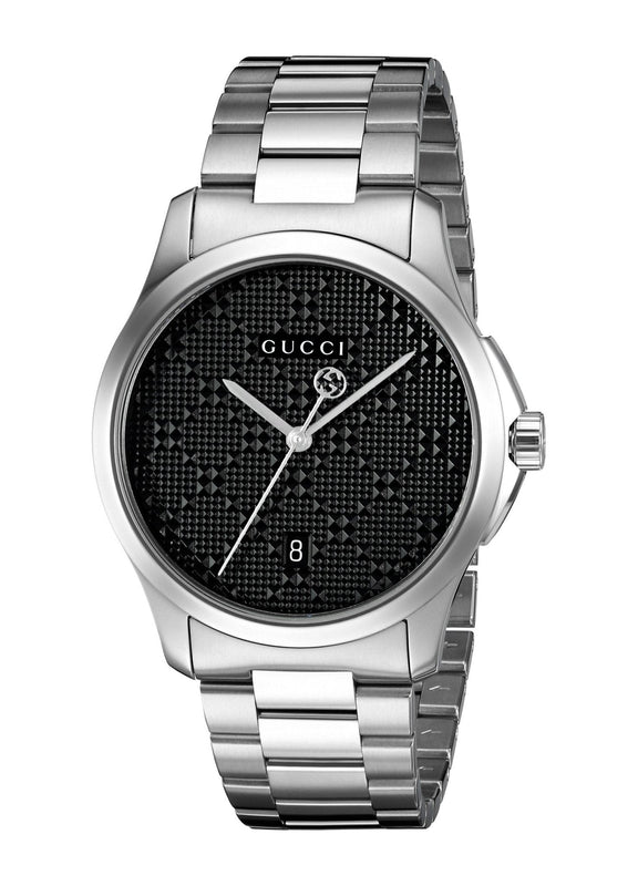 Gucci G Timeless Quartz Stainless Steel Black Dial 27mm Watch For Men - YA126522 Buy Now By Gucci