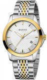 Gucci G Timeless Silver Dial Two Tone Steel Strap Watch For Men - YA126409 Buy Now By Gucci