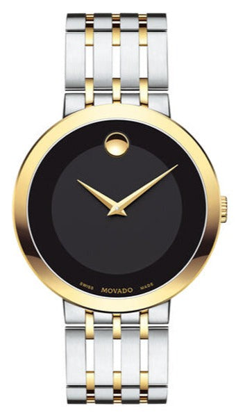 Movado Museum Esperanza Black Dial Two Tone Steel Strap Watch For Men - 0607058 Buy Now By Movado