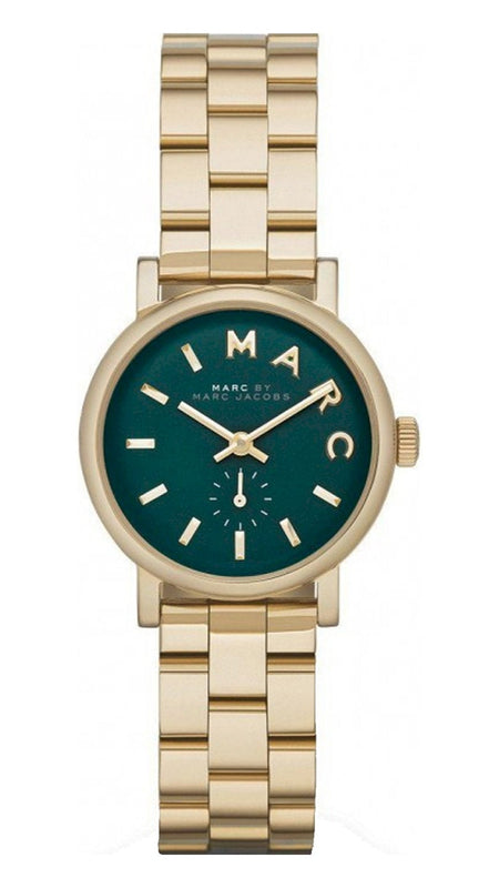 Marc Jacobs Baker Green Dial Gold Steel Strap Watch for Women - MBM3249 Buy Now By Marc Jacobs