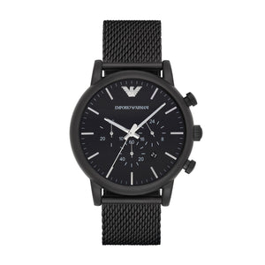 Emporio Armani Sport Chronograph Black Dial Black Mesh Bracelet Watch For Men - AR1968 Buy Now By Emporio Armani