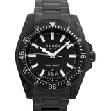 Gucci Dive Quartz Black Dial Black Steel Strap Watch For Men - YA136205 Buy Now By Gucci