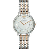 Emporio Armani Gianni T Bar Mother of Pearl Dial Two Tone Steel Strap Watch For Women - AR2508 Buy Now By Emporio Armani