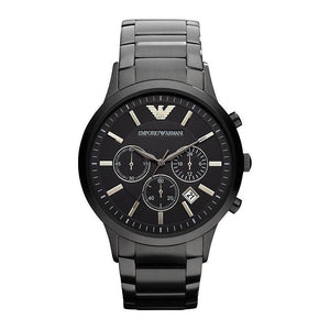 Emporio Armani Classic Chronograph Black Dial Black Stainless Steel Strap Watch For Men - AR2453 Buy Now By Emporio Armani