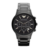 Emporio Armani Classic Chronograph Black Dial Black Stainless Steel Strap Watch For Men - AR2453 Buy Now By Emporio Armani
