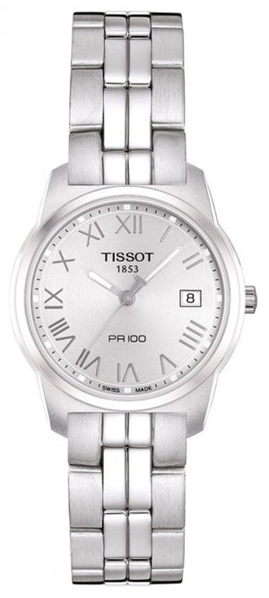 Tissot T Classic PR100 Silver Dial Silver Steel Strap Watch For Women - T049.210.11.033.00 Buy Now By Tissot