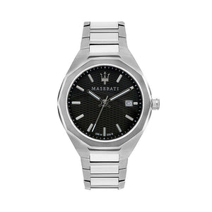 Maserati Stile Analog Black Dial Silver Steel Strap Watch For Men - R8853142003 Buy Now By Maserati