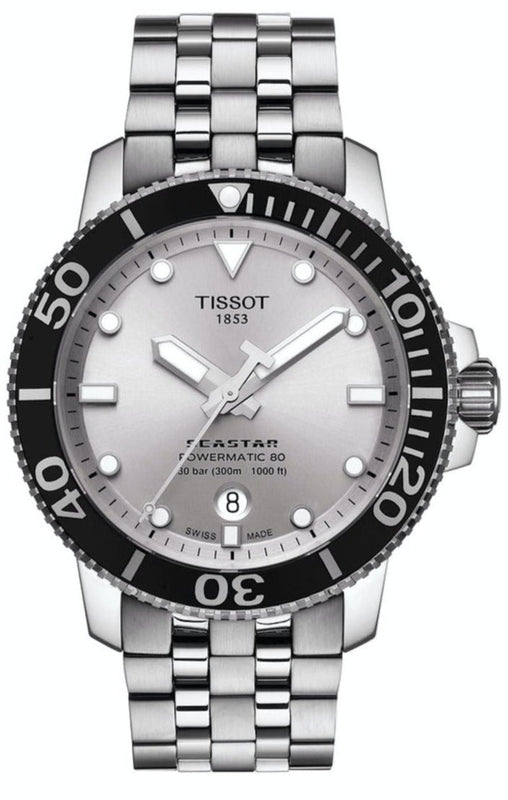 Tissot Seastar 1000 Powermatic 80 Silver Dial Silver Steel Strap Watch For Men - T120.407.11.031.00 Buy Now By Tissot