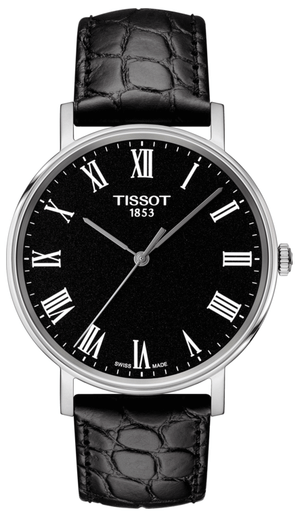 Tissot Everytime Medium Black Dial Black Leather Strap Watch For Men - T109.410.16.053.00 Buy Now By Tissot