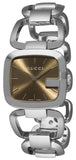 Gucci G Brown Square Brown Dial Silver Steel Strap Watch For Women - YA125402 Buy Now By Gucci