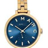 Marc Jacobs Sally Blue Dial Gold Steel Strap Watch for Women - MBM3366 Buy Now By Marc Jacobs