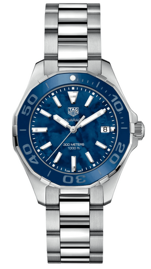 Tag Heuer Aquaracer Blue Dial Silver Steel Strap Watch for Women - WAY131S.BA0748 Buy Now By Tag Heuer