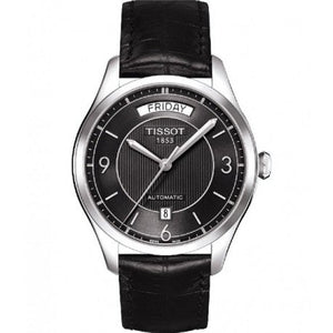Tissot T One Automatic Black Dial Black Leather Strap Watch For Men - T038.430.16.057.00 Buy Now By Tissot