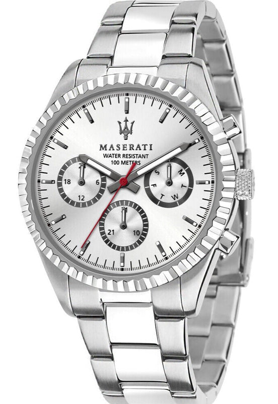Maserati Competizione Silver Dial Silver Steel Strap Watch For Men - R8853100018 Buy Now By Maserati